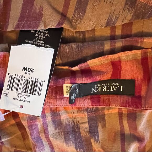 Lauren Ralph Lauren True Wrap Skirt Above Knee Geo Motif Ruffle Ikat Fall NEW 20 - Picture 10 of 11